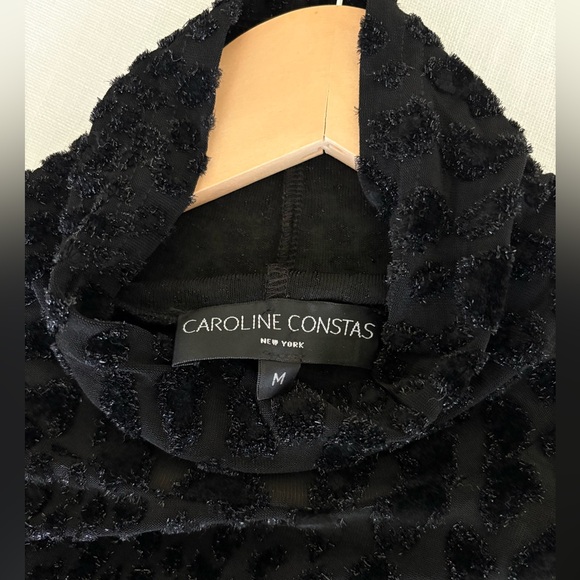 Caroline Constas Black Textured Turtleneck - Picture 5 of 5